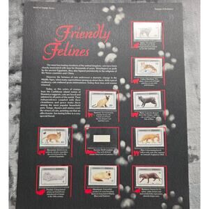 Vintage Stamp Collection Lot Panda Cats Postal Commemorative Society